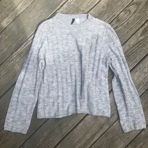 H&M grey flare sleeve sweater